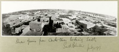 Khan Yunis from the Castle Tower, South Palestine, July 1917 by Capt. Arthur Rhodes